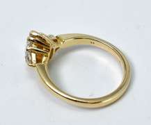 Marquise & Trillion Cut Diamond Ring, 14KT