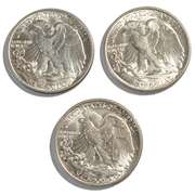 1941 1945 1946 Frosty White BU Walker Halves
