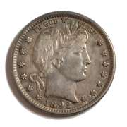 1892 Near Unc Barber Quarter