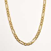 Popular 14k yellow Gold Figaro Necklace