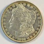 Flashy AU 1892-P Morgan Silver Dollar. Better date