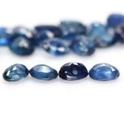 Heated only! 6.74ct blue green Sapphire set