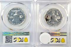1962 & 1959 Superb Gem Proof Franklin Half Dollars. PCGS PR66