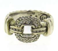 Sterling Silver Designed by David Yurman Pave Diamond Ring