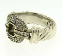 Sterling Silver Designed by David Yurman Pave Diamond Ring
