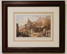 Architectural Chromolithograph of Trarbach 19th Century