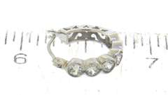 Lovely White Gold CZ Huggies
