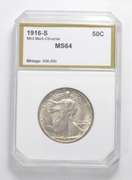 MS64 1916-S Walking Liberty Half Dollar - Graded PCI
