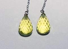 Swinging Lemon Quartz Earrings