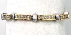 Dazzling 3.00CTW Champagne Diamond Bracelet in 2-Tone Gold