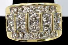 2ct Men's Diamond Ring in Gold