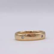18kt Solid Yellow Gold & Diamond Band Ring