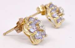 Sparkling Gemstone Earrings in Gold