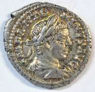 Near Mint Elagabalus Roman Silver Denarius, 218-222 AD