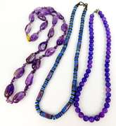 3 Vintage Gemstone Necklaces