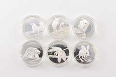 Cook Islands/Niue/Tokelau/Samoa/Mongolia Wildlife Silver PF 6 Coin Set