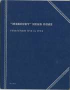 Collection of 64 different Mercury Dimes in album with a 1921.