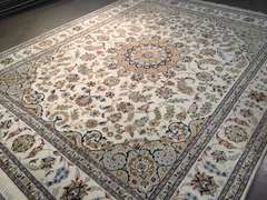 FINE SILK & WOOL KASHAN RUG 7.9x10.7