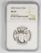 MS69 2000 $50 American Platinum Eagle 1/2 Oz - Graded NGC