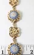 Charming Vintage 14K and Wedgwood Bracelet