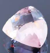 High fire 27.18ct trillion cut platinum pink Amethyst