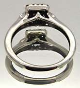LADIES 14 KT WHITE GOLD DIAMOND RING