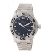 Gucci Mens Swiss 44mm Case With Steel Bracelet.