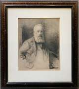 Vintage Etching Portrait of James Clark Hook by J.E Millais John Everett Millais