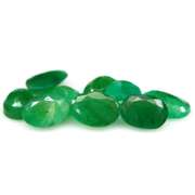 Deep green 9 piece 6.68ct Zambian emerald set