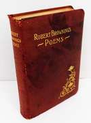 Antique Robert Browning's Poems Leather Book