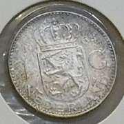Netherlands: Silver 1 Gulden 1964 GEM BU