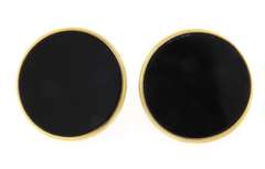 Favorite Yellow Gold Black Onyx Earrings