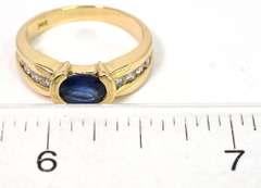 Majestic Sapphire & Diamond Ring in 14KT Yellow Gold