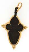 Incredible 18kt Barry Brinker Cross Pendant