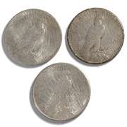 2 1923 S & A 1926 S Peace Dollars
