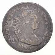1797 Draped Bust Half Dime - LM-3 R5 - Bent - 16 Stars