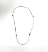 Sterling Silver necklace with purple beads
