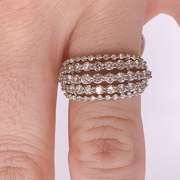 14kt Solid White Gold & Diamond Ring