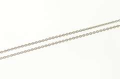 14K White Gold 1.0mm Fancy Classic Cable Link Chain Necklace