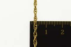 14K Yellow Gold 2.0mm Retro Rolling Cable Link Rope Chain Necklace