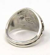 Sterling Silver Signed Opal and Turquoise Ring