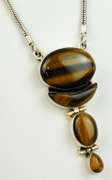 Big & Bold Sterling Tiger Eye Necklace