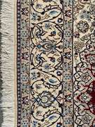 SIGNED SILK &WOOL PERSIAN NAIN RUG 6.6x10