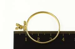 14K Yellow Gold 25.2mm $5 Gold Coin Bezel Holder Pendant