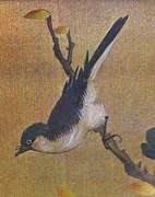 GOLD AND SILVER PAINTING ON SILK MEDIUM JAPANESE ART