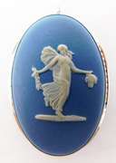 Sterling Wedgwood Large Pin/Pendant & Earrings