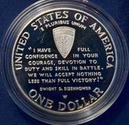 World War II 50th Anniversary Commemorative Coins. Two-Coin Proof Set.