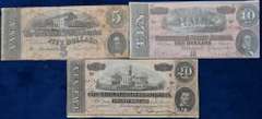 Lot Of Confederate Currency. Circulated.