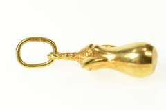 18K Yellow Gold 3D Vase Pitcher Jug Urn Charm/Pendant