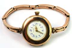 Vintage Waltham Porcelain-Dial Watch with Stretch Band